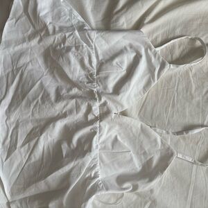 White peplum Tank Top